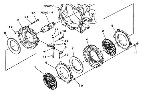 Mahindra dual stage clutch cover assembly 19631114000 shown as an 8‑1/2 inch two‑stage pressure plate unit for 2615 and 2816 gear tractors, providing separate drive and PTO clutch sections, with the PTO friction disc required but not included.