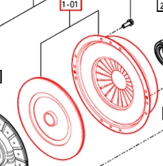 Mahindra 11‑inch single‑stage diaphragm clutch cover assembly 17971213100 / 18001213100 used as the OEM clutch pressure plate on 6110 Gear Cabin, 7010 Cabin, 2565 Gear Cabin T4 and 2665 Gear Cabin tractors.