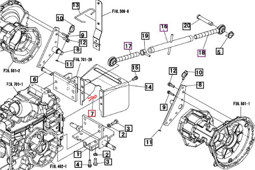 Mahindra snap pin 19633041000 for 3-point linkage and drawbar on 15, 16, Max, Max XL, 1500 and 1600 Series tractors.