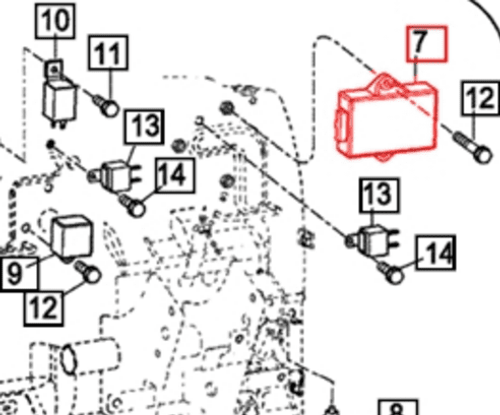 Mahindra Dash Monitor / Controller Assembly 14726802103 / 14726802102 – 10, 2500 & 2600 Series HST Tractors