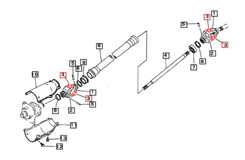 Mahindra driveline C-ring 07410002000 / 07410102000 for MFD PTO, PTO shaft and front drive on select 15, 16, Max, 1500 and 1600 Series tractors.