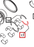 CRANKSHAFT THRUST WASHER (LOWER) FOR 5570 MAHINDRA TRACTOR (000020890E05)