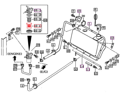 PLASTIC CUP, (FUEL FILTER) (15001023270)