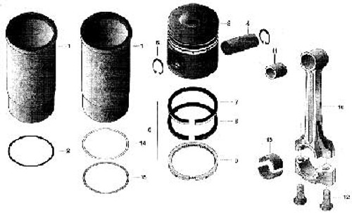 CYLINDER SLEEVE FOR 575|4005 MAHINDRA TRACTOR (005555531R1)