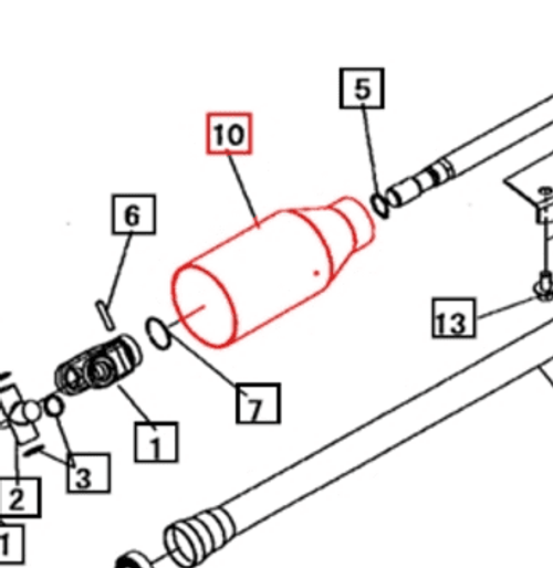 Mahindra Rubber Boot for Driveline (19452921000) | PTO Shaft Cover