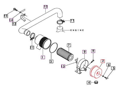 END CAP, AIR CLEANER ASSEMBLY (35460501200)
