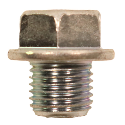 Mahindra engine oil drain plug MD050316 with separate crush washer gasket MD050317 for sealing the oil pan drain on 2015 2415 2615 2216 2516 2816 3016 Max 22 24 25 26 28 1526 1626 Max XL tractors.