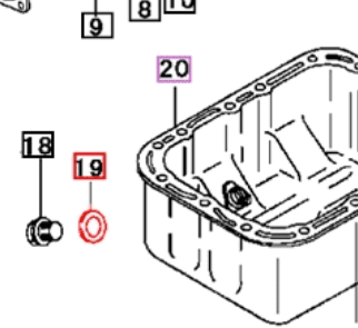 Mahindra MD050317 engine oil drain plug crush washer, 14 mm copper or alloy sealing gasket for the oil pan drain plug on Mahindra 2015, 2415, 2615, 2216, 2516, 2816, 3016, Max 22/24/25/26/28, Max 26XLT, Max 25 XL, 1526 and 1626 compact tractors, replaced whenever the drain plug is removed to ensure a leak‑free seal.