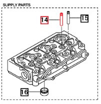 Mahindra exhaust valve guide 31A0102500 for 15 Series 2015 2415 2615 16 Series 2216 2516 2816 3016 Max Max XL 1500 1600 1526 1626 tractor engine cylinder head assembly