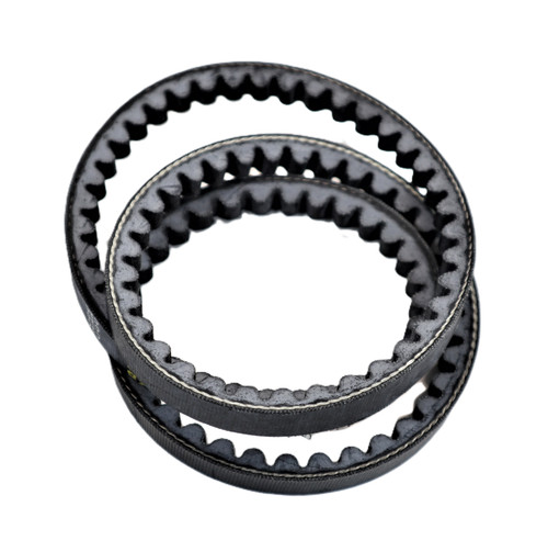 Mahindra E552272531 fan belt for 10 Series 2310 and 2810 tractors, V-belt that wraps around the crankshaft, fan and dynamo pulleys to drive the engine cooling fan and alternator.