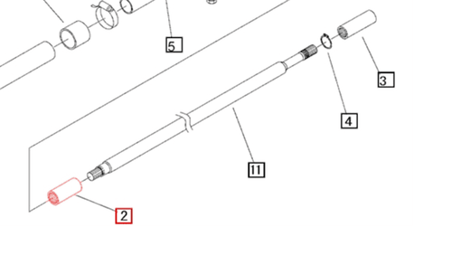 Mahindra Front Coupler (Propeller Shaft) 102319150C1 for 15, 16, and 1500 Series models