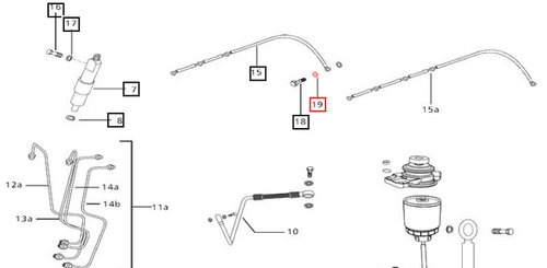 Mahindra 001081728R1 / 001081728R2 copper banjo bolt sealing washer, M8 x 1 crush washer used on Mahindra tractor diesel fuel injection lines, injector leak-off rails, front axle housings and transmission range sections to provide a leak‑free seal around M8 banjo bolts.
