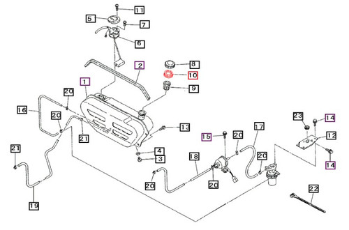 Mahindra rubber gasket 09806100001 fuel cap screen packing seal for 15 and 16 Series 2015 1816 2216 2615 2816 3015 HST tractor fuel line assembly