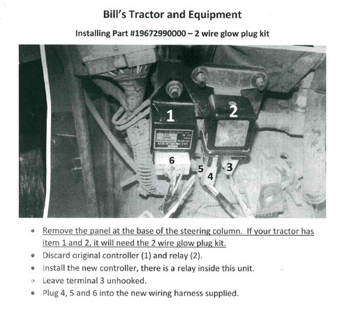 Mahindra Glow Plug Conversion Kit 19672990000 – Later 2015 & 2615 Tractors (3‑to‑10 Second Timer Upgrade)