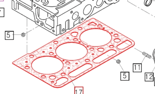 GASKET, CYLINDER HEAD (2810 - NEW SHEET METAL) (E5800-03316)