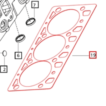 Mahindra gasket cylinder head 006004170F2 metal head gasket for 3-cylinder 2555 2565 2655 2660 2670 4565 5555 5565 5570 6065 6075 tractors.