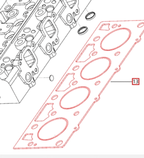 HEAD GASKET FOR LATER 5500|6000|6500 MAHINDRA TRACTOR (006000798F1)