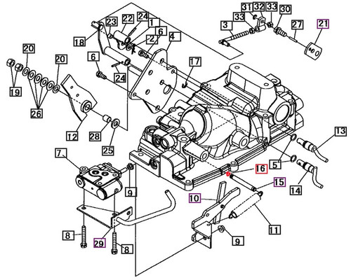 Mahindra O-ring Dia. 7 08300100070 / 8300100070 / MF520002 shown as a small black hydraulic and radiator sealing ring used on Mahindra 1816, 2216, 2415, 2516, 2816, 3016, 3316, 3616, Max 22, Max 25, Max 26XL, 1526, 1533, 1538, 1626, 1635 and 1640 tractors in hydraulic lift blocks, link control valves and engine radiator/fuel line joints.