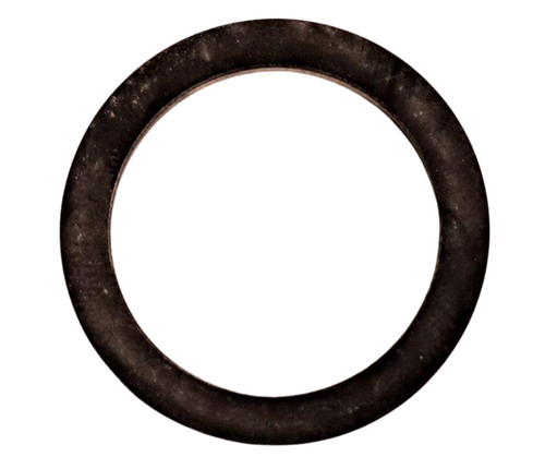 Mahindra rubber washer 001121168R1 shown as a small round O-ring seal used on the feed pump filter at the fuel cup in the fuel injection system of Mahindra 3505, 4505, 5005, C27, C35, C4005, E350, 475 DI, 485 DI and 575 DI tractors.