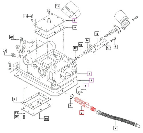 Mahindra hydraulic suction oil tank filter 000041990C11 for C27 and C35 tractors, mounted in the hydraulic oil tank to clean return oil and protect the pump and hydraulic components from wear-causing debris.