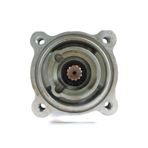 Mahindra engine oil pump 99940008650 shown as a gear‑type oil pump driven from the timing gearcase on 2815, 3215, 3316 and 3616 tractors, drawing oil from the sump and feeding the engine lubrication system to maintain proper oil pressure.