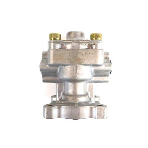 Mahindra engine oil pump 99940008650 shown as a gear‑type oil pump driven from the timing gearcase on 2815, 3215, 3316 and 3616 tractors, drawing oil from the sump and feeding the engine lubrication system to maintain proper oil pressure.