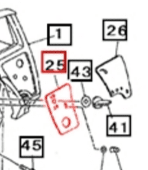 Mahindra LH dash panel decal 19632911700 shown as a pre‑cut adhesive graphic panel that applies to the left side of the dashboard on Mahindra 2015, 2615, 3015, 2216 and 2816 tractors, restoring the original labeling and appearance around the switches and gauges.