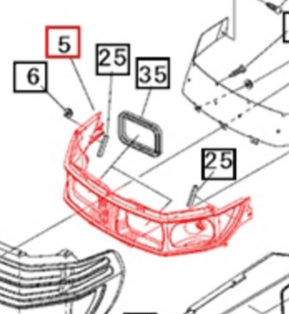 Mahindra bonnet reflector 19562616000 for 2815 3215 3316 tractor hood/body safety reflector locations