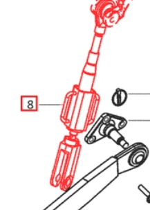 Mahindra 65 HP 3-point hitch lift rod assembly E007200708D91 for 7060 7520 8560 mPower 75 85 8090 8100 tractors