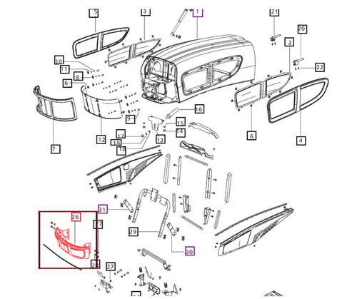 Mahindra lower front grill panel 007501114D91 for 3535 4035 4535 5035 3540 3550 3640 3650 tractor hood and front end assembly