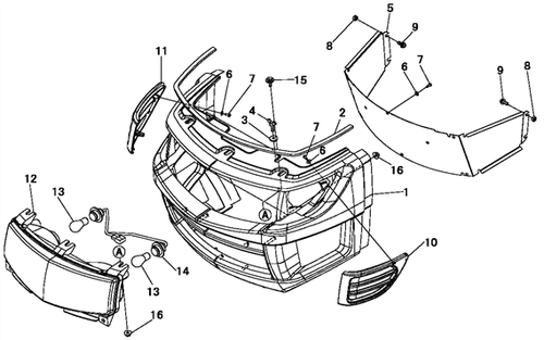 Mahindra Lower Grill 19582621000 Front Hood Grill Panel For Max Series Max 22 24 25 And Max 26 Xl 28 Xl Gear And Hst Compact Tractors.