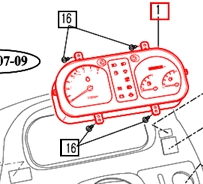 Mahindra meter panel assembly 12626602101 for 2540 2545 2538 2645 tractor instrument cluster and gauge panel