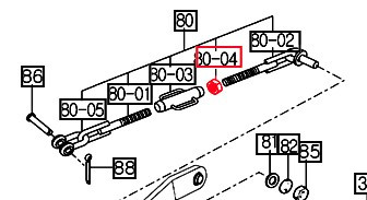 Mahindra hex stabilizer nut V3042600160 used on 3-point hitch stabilizer and lower link hardware for 10 Series 2810, 3510, 4110, 5010, and 6010 tractors.
