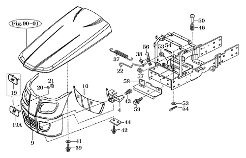 ORNAMENT FOR FRONT GRILL ON LATE 2810 & 4110 MAHINDRA TRACTOR (13206010260)