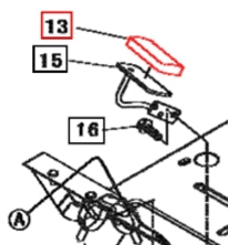 Mahindra rubber clutch and brake pedal cover 11931812000 for compact tractor foot pedals on select 15 Series, 16 Series, Max, 1500, and 1600 Series models.