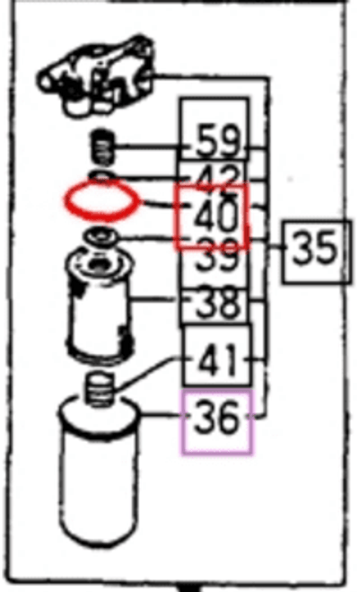 PACKING FOR HYDRAULIC FILTER ELEMENT FOR OLD STYLE 2810 MAHINDRA TRACTOR (14445102260)