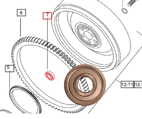 Mahindra clutch pilot bearing 000010745P03 for 00 Series 4500 5500 6000 6500 4WD tractors
