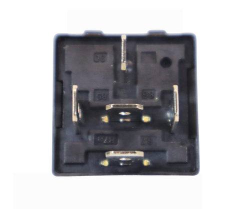 Mahindra 5‑pin relay 11616212900 (replacing 15606642103, 15606642110, 14946212901, 14946212900) for Mahindra 10, eMax, eMax L, eMax 20S, 2500, and 2600 Series tractors, used in electric system, wiper, accelerator, air cleaner, and cabin harness circuits as an OEM control relay.