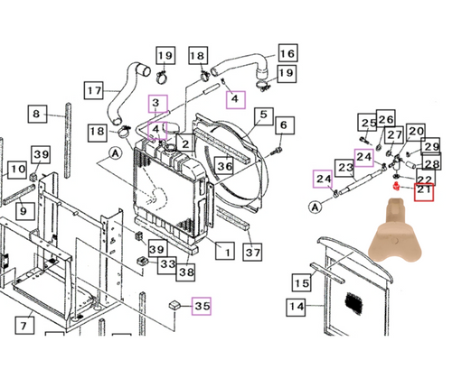Mahindra water cock 6740100113 6740100114 radiator drain valve for 15 Series 2015 2615 3015 tractors.