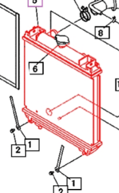 RADIATOR FOR 2216|2415|2516|MAX22|MAX25 MAHINDRA TRACTOR (10440412000)