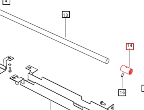 Mahindra front driveline sleeve / driveshaft coupler E006502943B1 that connects the front propeller shaft to the Dana front axle input on 3535, 4035, 4535, 5035, 3540, 3550, 3640, 3650 and 5545 tractors.
