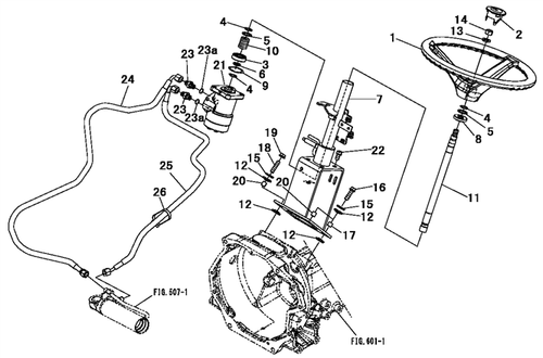 RIGHT FLEX STEERING HOSE FOR 22 MAX MAHINDRA TRACTOR (19592242001)