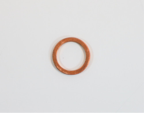 Mahindra copper sealing washer M12 x 16 000020695E05 for fuel injection lines, exhaust brackets, lubrication fittings and rear housing bolts on multiple Mahindra tractor series