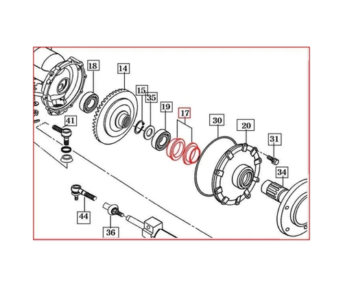 Mahindra front outer wheel and hub oil seal 16004340040 for left or right front gear-case applications on 10 Series, 2500 Series and 2600 Series 4WD tractors – OEM front axle seal from Bill’s Tractor & Equipment