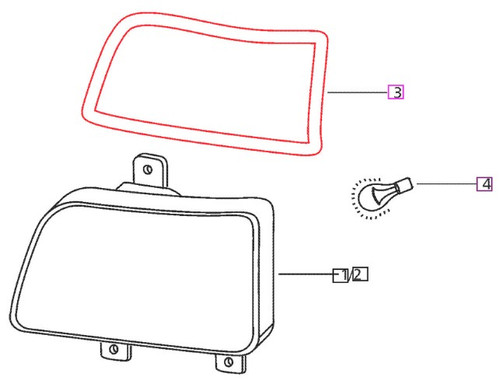 Mahindra headlamp beading sealing rubber 008000498B2 008000498B1 circular rubber seal that fits around the headlamp on various 25 Series, 4500 Series and 6000 Series tractors, sealing both left and right lamps against dust and water.