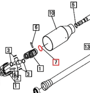 Mahindra snap ring 10070553001 used to retain front drive and PTO shafts in the front axle/MFD PTO assemblies on various compact tractor models.