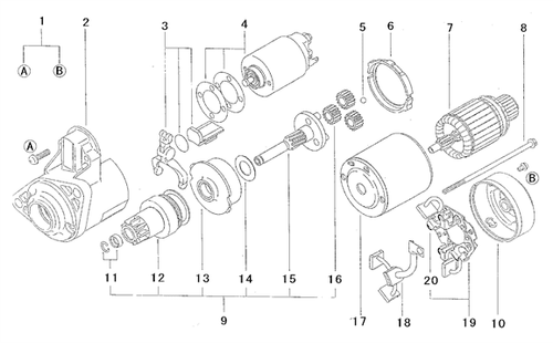 SOLENOID FOR STARTER ON 3215 MAHINDRA TRACTOR (99940006780)