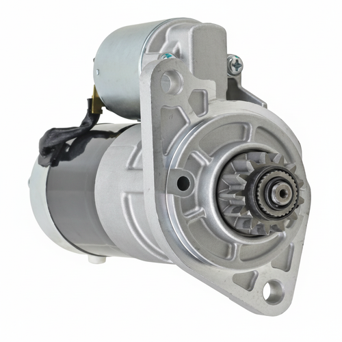 Mahindra replacement starter 410-48215 with attached solenoid for 1815 1816 and 3015 HST tractors replacing OEM 31B6600101 and Mitsubishi M1T68281.