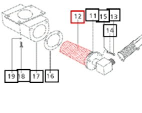 Mahindra hydraulic suction strainer 007202131B2 (replaces 007202131B1 and 007203464B1) used one per tractor in the hydraulic suction line on 25, 30, 4500 and 5500 Series 2WD models to protect the hydraulic pump from debris in the sump oil.