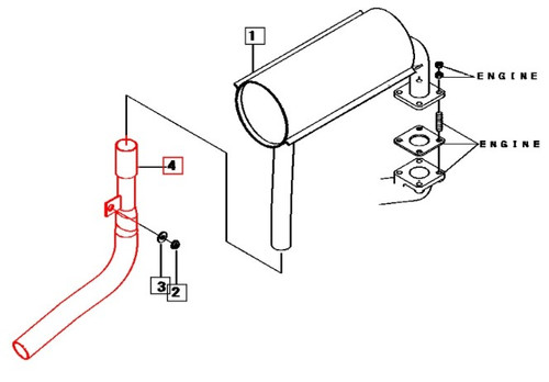 TAIL PIPE FOR 2816 MAHINDRA TRACTOR